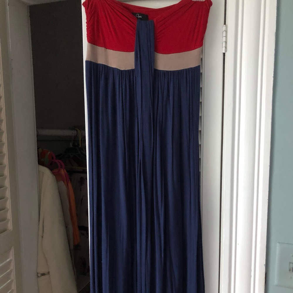 Aqua maxi dress